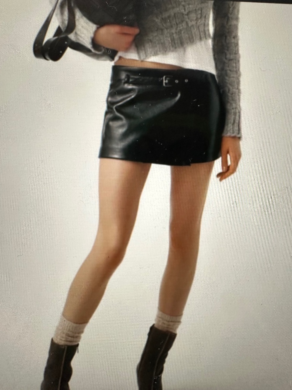 Zara Faux Leather skort